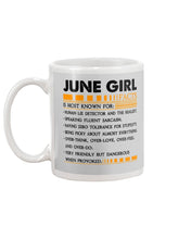 Load image into Gallery viewer, June Girl Facts Very Friendly But Dangerous Custom Design Mug
