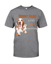 Load image into Gallery viewer, Basset Hound Kisses Fix Everything Gift For Dog Lovers Guys Tee
