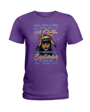 Load image into Gallery viewer, A Queen Was Born In October Birthday Meaningful Gift For Women Ladies Tee
