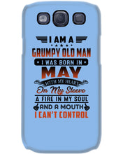 Load image into Gallery viewer, I'm A Grumpy Old Man I Was Born In May With My Heart Phone case
