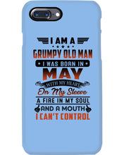 Load image into Gallery viewer, I'm A Grumpy Old Man I Was Born In May With My Heart Phone case
