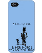 Load image into Gallery viewer, A Girl Her Dog Her Horse It's A Beautiful Thing Phone case
