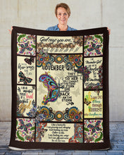 Load image into Gallery viewer, I Can Do All Things Through Christ Gift For November Girl Sherpa Blanket
