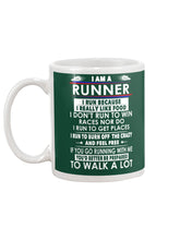 Load image into Gallery viewer, I Am A Runner I Run Because I Really Like Food Custom Design Mug
