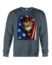 Load image into Gallery viewer, Lovely Tote Bag Cat In American Flag Gift For Cat Lovers Sweatshirt
