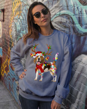 Load image into Gallery viewer, Beagle Gorgeous Reindeer Xmas Lights Gift For Dog Lovers Sweatshirt
