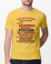Load image into Gallery viewer, I Get My Attitude From My Freakin' Awesome Grandma Who Was Born In April Guys Tee
