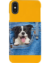 Load image into Gallery viewer, Border Collie In Denim Pocket Gift For Dog Lovers Phone case
