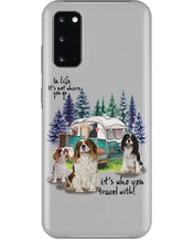 Load image into Gallery viewer, Cavalier King It's Who You Travel With Gift For Dog Lovers Phone case
