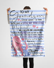 Load image into Gallery viewer, Gift Fo Grandson I'll Stay There Forever Special    Custom Design Fleece Blanket
