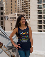 Load image into Gallery viewer, I Am A Librarian Not A Magician Custom Design Gifts Ladies Flowy Tank
