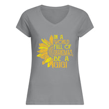 Load image into Gallery viewer, Be A GiGi Sunflowers Gift For Gigi Ladies V-Neck
