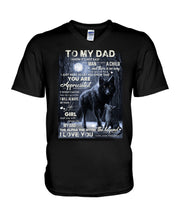 Load image into Gallery viewer, Daughter Gift For Dad My Dad The Alpha The Myth The Legend Guys V-Neck
