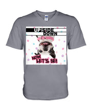 Load image into Gallery viewer, Boston Upside Down Now Let's Be Gift For Dog Lovers Guys V-Neck
