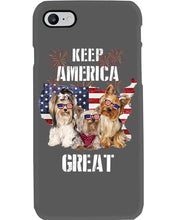Load image into Gallery viewer, Keep America Great Yorkshire Terrier Gift For Dog Lovers Phone case
