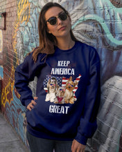 Load image into Gallery viewer, Keep America Great Yorkshire Terrier Gift For Dog Lovers Sweatshirt
