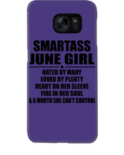 Load image into Gallery viewer, Birthday Gift For Smartass June GirlHeart On Her Sleeve Phone case
