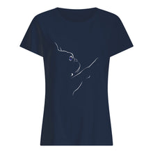 Load image into Gallery viewer, I Love My Frenchie Custom Design Gift For Friends Ladies Tee

