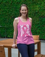 Load image into Gallery viewer, Her Fight Is My Fight Breast Cancer Awareness Meaningful Gift Ladies Flowy Tank
