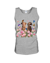 Load image into Gallery viewer, Gift For Dog LoversChesapeake Bay Retriever With Peonies Unisex Tank Top
