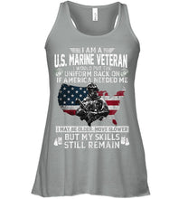 Load image into Gallery viewer, I Am A US Marine Veteran If America Needed Me Gift Ladies Flowy Tank
