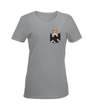 Load image into Gallery viewer, Cavalier King Charles Spaniel In Pocket - Dogs Lovers Gift Ladies Tee

