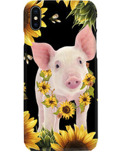 Load image into Gallery viewer, Beautiful Pig With Sunflowers Gift For Pig Lovers Phone case
