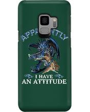 Load image into Gallery viewer, Apparently I Have An Attitude Blue Dragon Phone case
