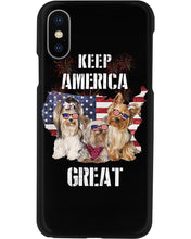 Load image into Gallery viewer, Keep America Great Yorkshire Terrier Gift For Dog Lovers Phone case
