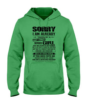 Load image into Gallery viewer, I'm Already Taken By    September Sexy And Crazy Girl For Birthday Gift Hoodie
