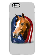 Load image into Gallery viewer, Horse Covered Into USA Flag Meaningful Gift For Men Phone case
