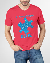 Load image into Gallery viewer, In April We Wear Blue Autism Awareness Special Custom Design Guys V-Neck
