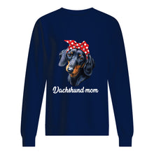 Load image into Gallery viewer, Dachshund Mom With Polka Dots Hair Red Bow Gift For Dog Lovers Sweatshirt
