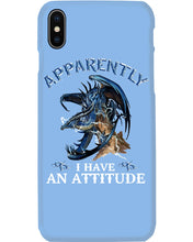 Load image into Gallery viewer, Apparently I Have An Attitude Blue Dragon Phone case
