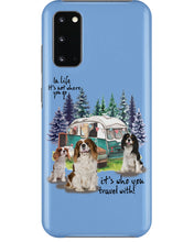 Load image into Gallery viewer, Cavalier King It's Who You Travel With Gift For Dog Lovers Phone case

