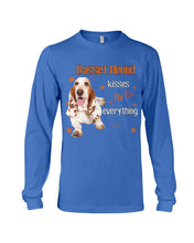 Load image into Gallery viewer, Basset Hound Kisses Fix Everything Gift For Dog Lovers Unisex Long Sleeve
