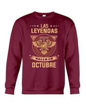 Load image into Gallery viewer, Birthday Meaningful Gift Las Levendas Nacen En Octubre Sweatshirt
