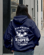 Load image into Gallery viewer, Je Suis Né El En   Jarvier   Enfer Le Diable N Aime Pas Birthday Gift Hoodie
