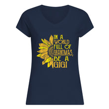 Load image into Gallery viewer, Be A GiGi Sunflowers Gift For Gigi Ladies V-Neck
