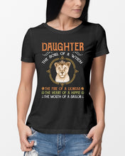 Load image into Gallery viewer, Daughter The Soul Of Witch The Fire Of Lioness Ladies Tee

