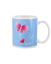 Load image into Gallery viewer, Faith Butterfly Breast Cancer Awareness Custom Design Mug
