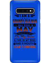 Load image into Gallery viewer, I'm A Grumpy Old Man I Was Born In May With My Heart Phone case
