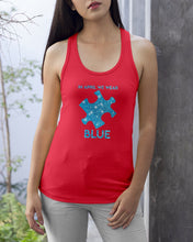 Load image into Gallery viewer, In April We Wear Blue Autism Awareness Special Custom Design Ladies Flowy Tank
