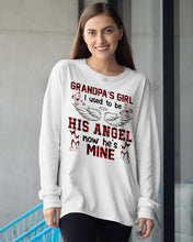 Load image into Gallery viewer, Grandpa's Girl I Used To Be His Angel Gift For Men Unisex Long Sleeve
