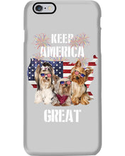Load image into Gallery viewer, Keep America Great Yorkshire Terrier Gift For Dog Lovers Phone case
