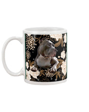 Load image into Gallery viewer, Gift For Dog Lovers Pitbull Bright Peonies Mug
