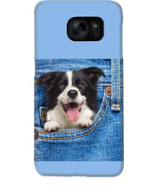 Load image into Gallery viewer, Border Collie In Denim Pocket Gift For Dog Lovers Phone case
