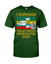 Load image into Gallery viewer, I Survived Toilet Paper Apocalupse 2020 Unique Custom Design Guys Tee
