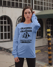 Load image into Gallery viewer, Grandma And Grandson A Bond That Can't Be Broken Custom Design Unisex Long Sleeve

