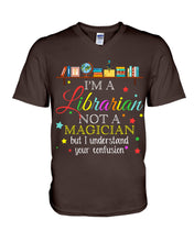 Load image into Gallery viewer, I Am A Librarian Not A Magician Custom Design Gifts Guys V-Neck
